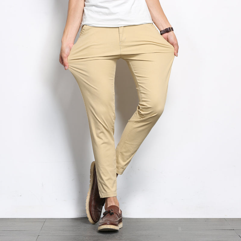 Classic Fit Cotton Chinos in Beige color - Style Meets Comfort