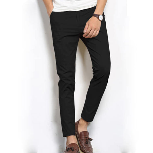 Classic Fit Cotton Chinos in Black color - Style Meets Comfort