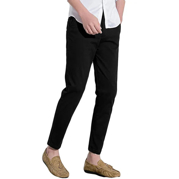 Classic Fit Cotton Chinos in Black color - Style Meets Comfort
