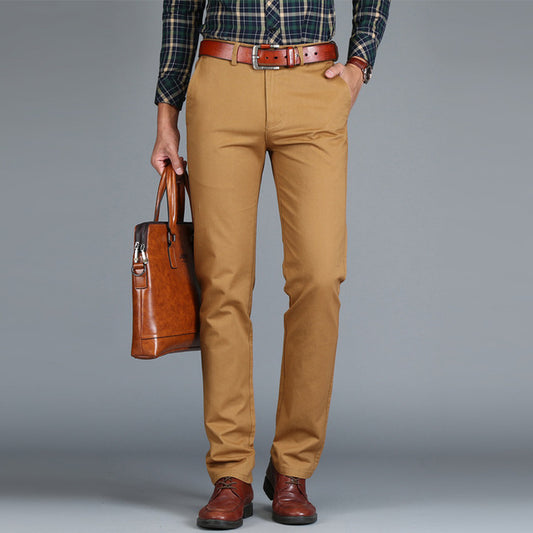 Classic Fit Cotton Chinos in Camel color - Style Meets Comfort