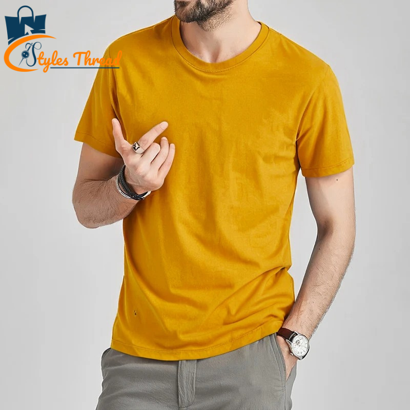 Breathable Yellow T-Shirt – Premium Summer Essential
