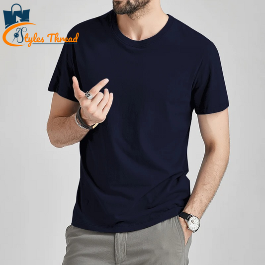 Breathable Dark Blue T-Shirt – Premium Summer Essential