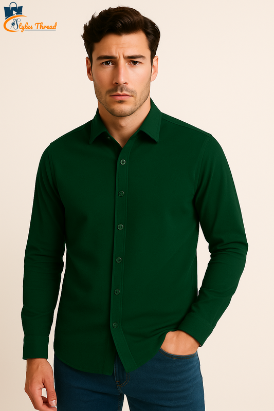 Green Casual Shirt for Men