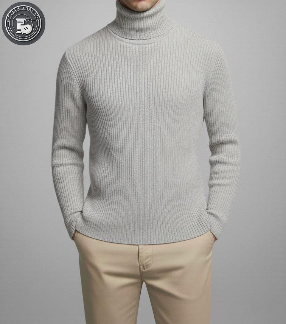 Grey High Neck for Men | Stretchable and Stylish