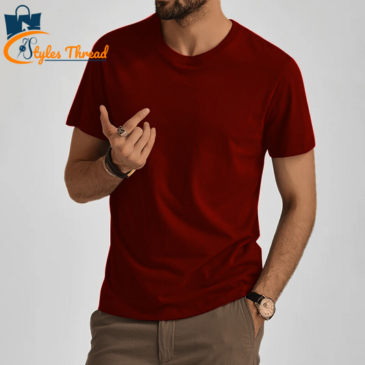 Breathable Maroon T-Shirt – Premium Summer Essential