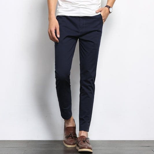 Classic Fit Cotton Chinos in Navy Blue color - Style Meets Comfort