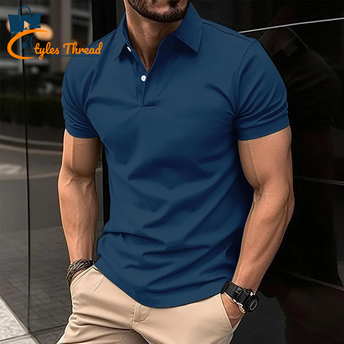 Royal Blue Polo Shirt for Men | Comfort Meets Smart Style