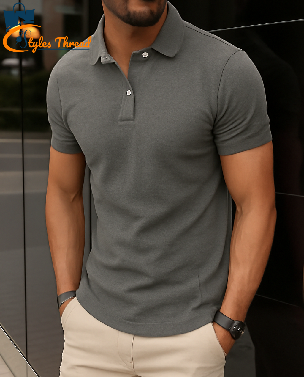 Grey Polo Shirt for Men | Comfort Meets Smart Style