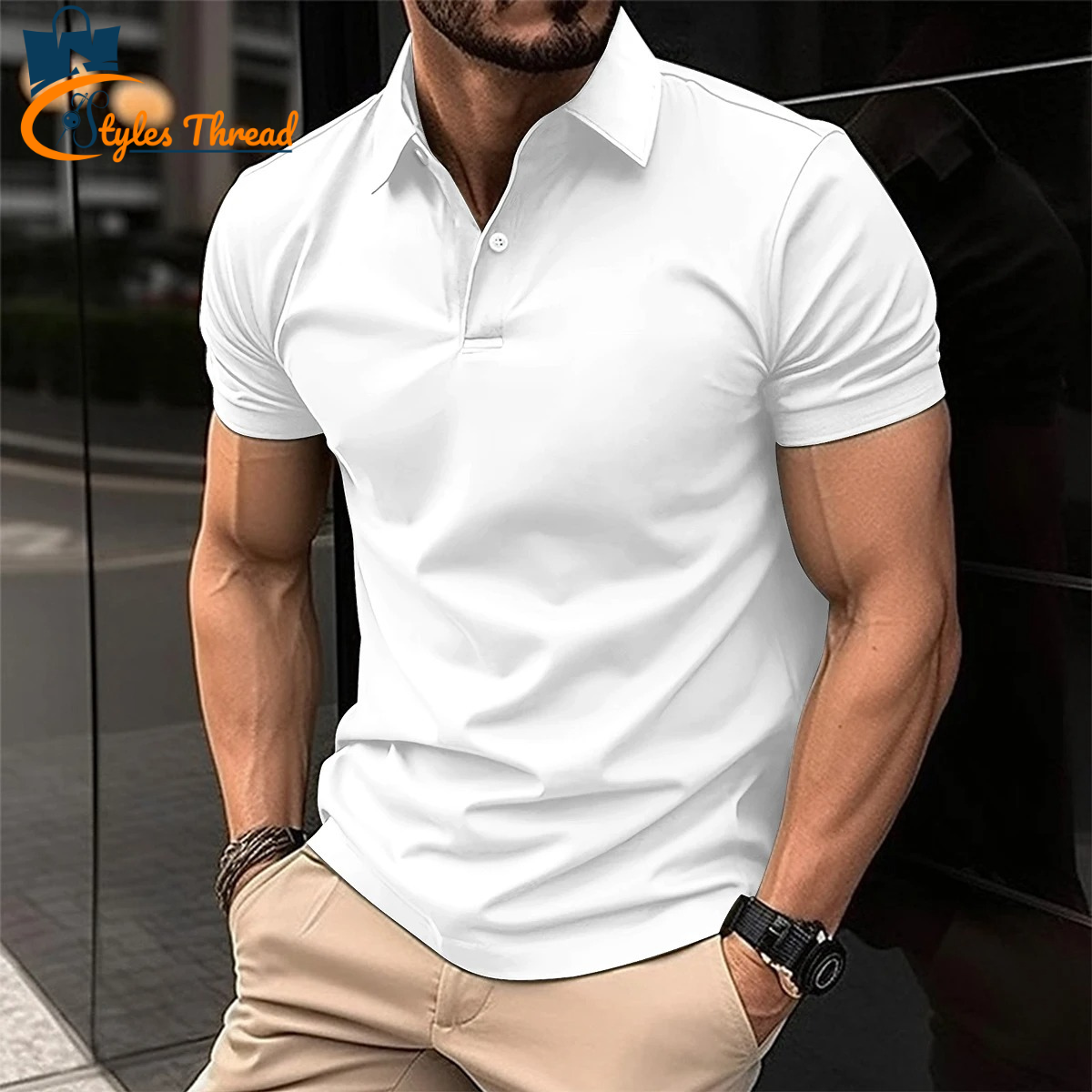White Polo Shirt for Men | Comfort Meets Smart Style