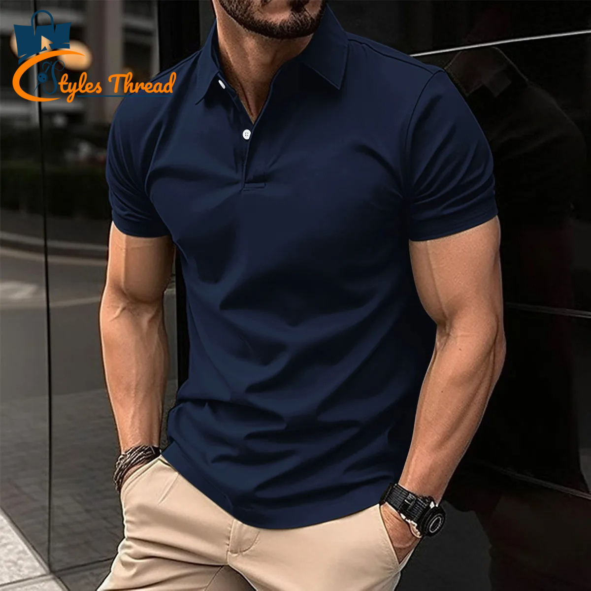 Navy Blue Polo Shirt for Men | Comfort Meets Smart Style