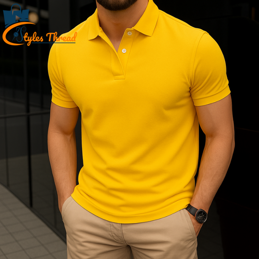 Yellow Polo Shirt for Men | Comfort Meets Smart Style