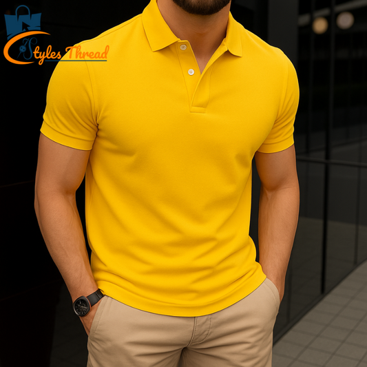 Yellow Polo Shirt for Men | Comfort Meets Smart Style