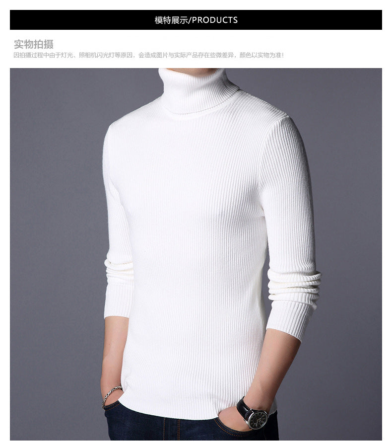 High Neck for Men in White color | Stretchable and Stylish