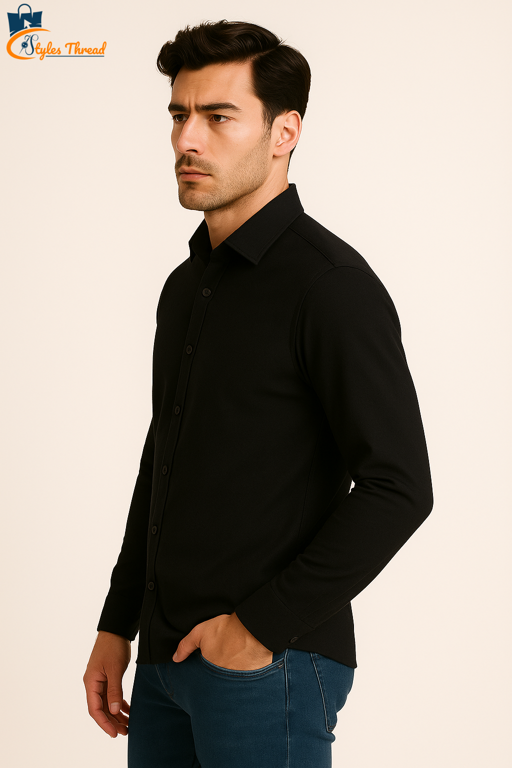 Black Casual Shirt for Men