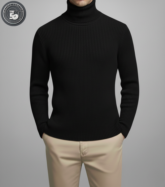 Black High Neck for Men | Stretchable and Stylish