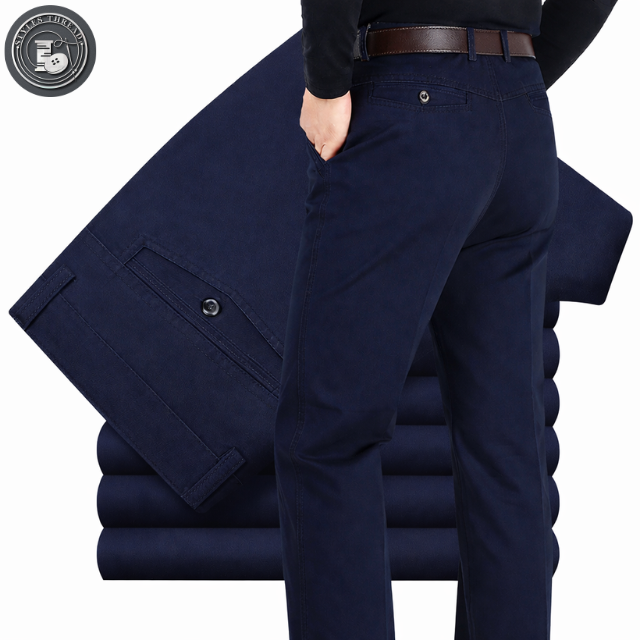 Blue Cotton Chinos for Men – Effortless Style & All-Day Comfort!