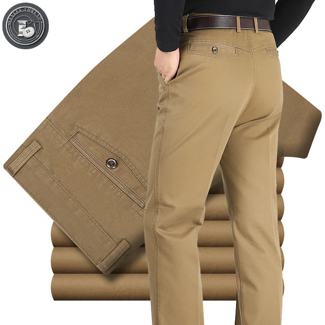 Brown Cotton Chinos for Men – Effortless Style & All-Day Comfort!