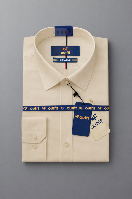 Cream Dress Shirt for Men
