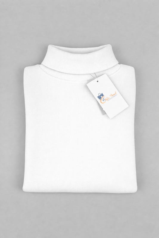White High Neck for Men | Stretchable and Stylish
