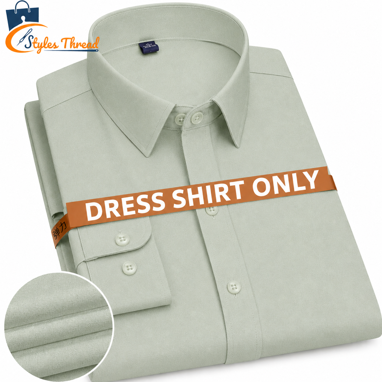 Sage Green Dress Shirt for Men