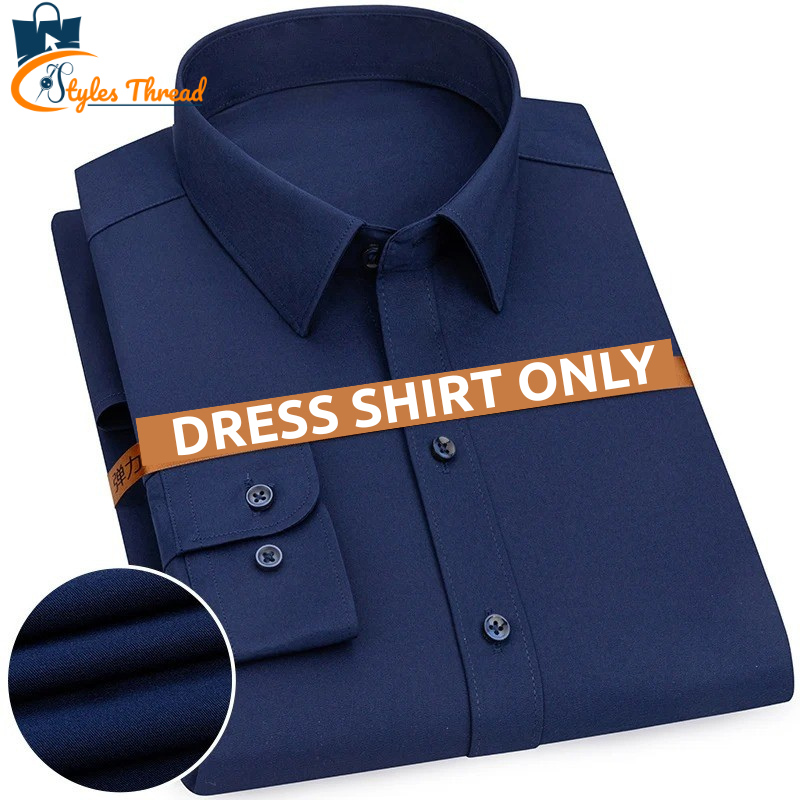 Navy Blue Dress Shirt for Men