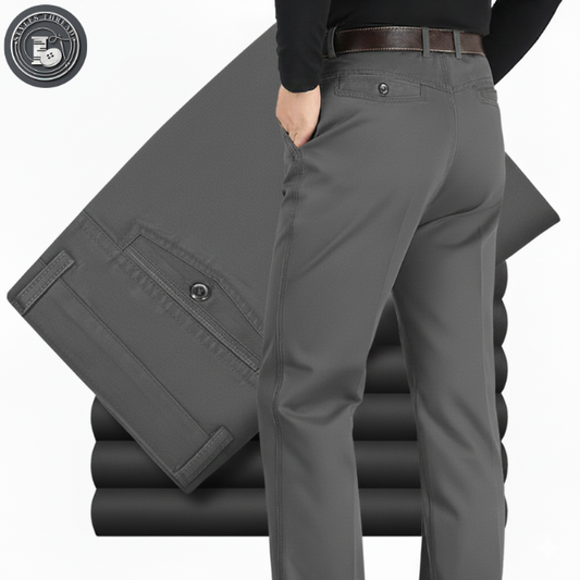 Grey Cotton Chinos for Men – Effortless Style & All-Day Comfort!