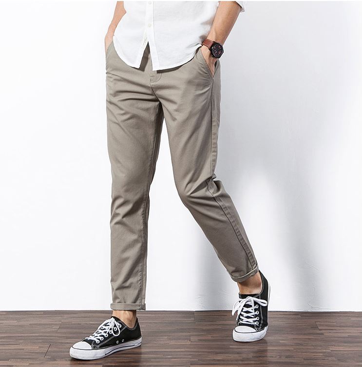 Men's Khaki Cotton Jeans – Effortless Style & All-Day Comfort!