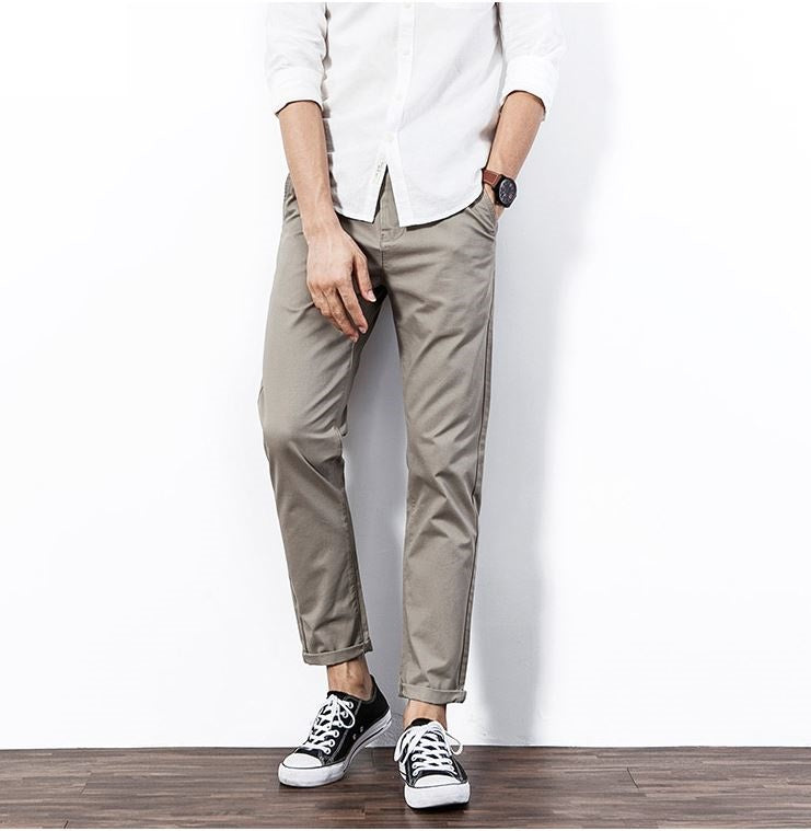 Men's Khaki Cotton Jeans – Effortless Style & All-Day Comfort!