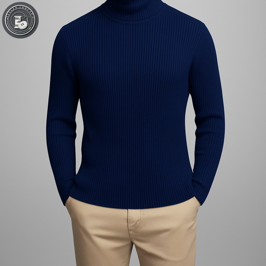 Navy Blue High Neck for Men | Stretchable and Stylish