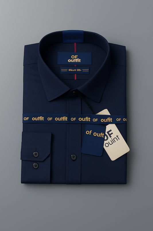 Navy Blue Dress Shirt for Men