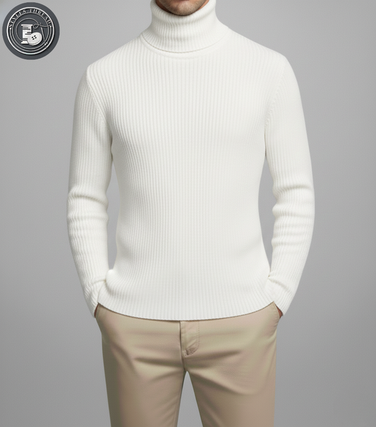 White High Neck for Men | Stretchable and Stylish